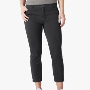 NWT Women's Dickies Skinny Perfect Fit Twill Capri Pants Black